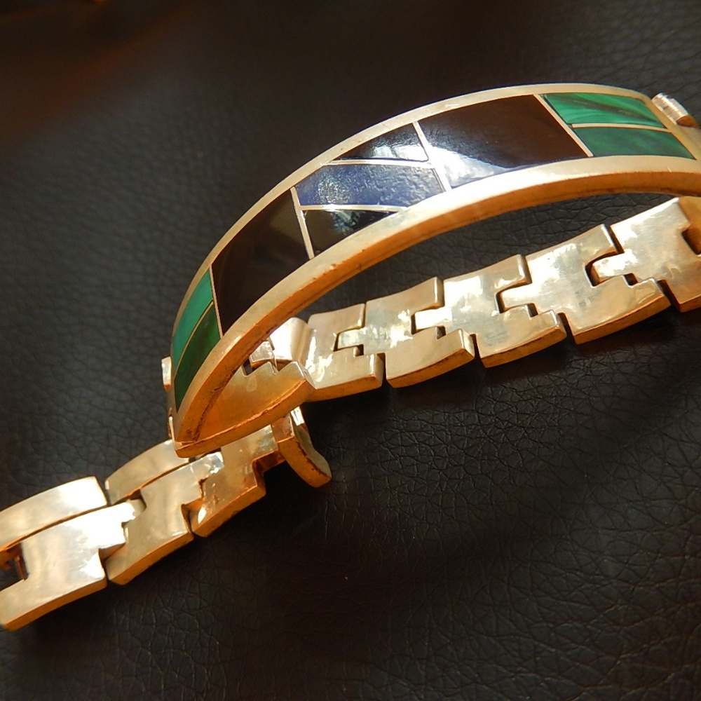 Mens' mexican silver vintage bracelet